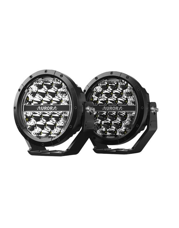 7" (18 cm) Apvalus žibintas 120W COMBO su DRL (Amber/White) , komplektas 2vnt su laidų pyne