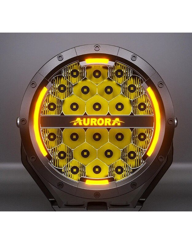 7" (18 cm) Apvalus žibintas 120W COMBO su DRL (Amber/White) , komplektas 2vnt su laidų pyne 3