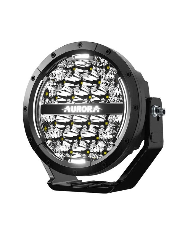 7" (18 cm) Apvalus žibintas 120W COMBO su DRL (Amber/White) , komplektas 2vnt su laidų pyne 5