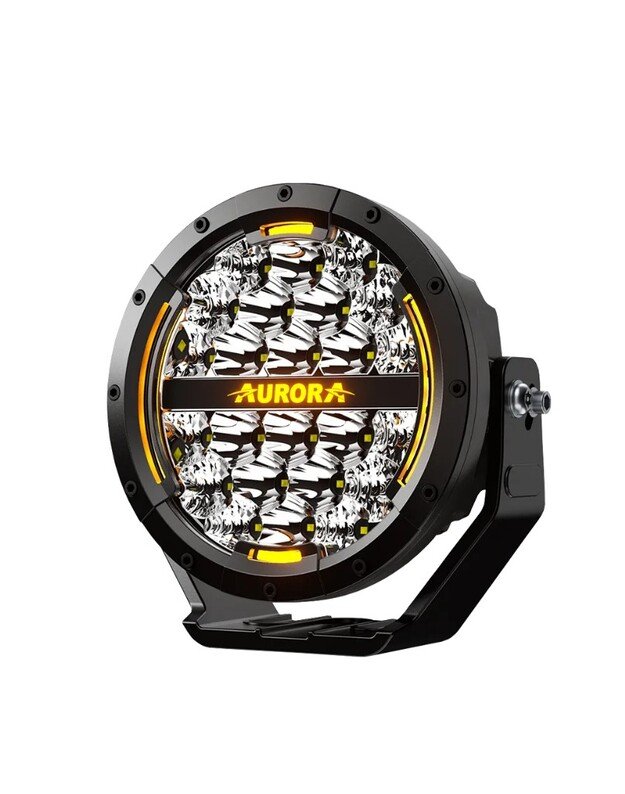 7" (18 cm) Apvalus žibintas 120W COMBO su DRL (Amber/White) , komplektas 2vnt su laidų pyne 4