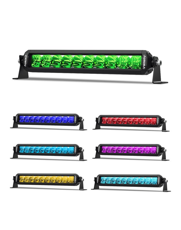 10" (25.4 cm) "D5 Single row RGB" serijos žibintas 50W COMBO